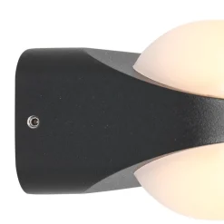 Aluminium buitenlamp zwart inclusief LED><noscript><img width=
