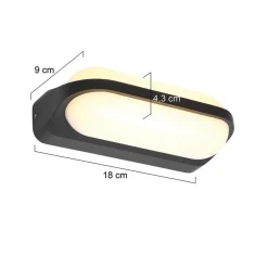 Aluminium buitenlamp zwart inclusief LED><noscript><img width=