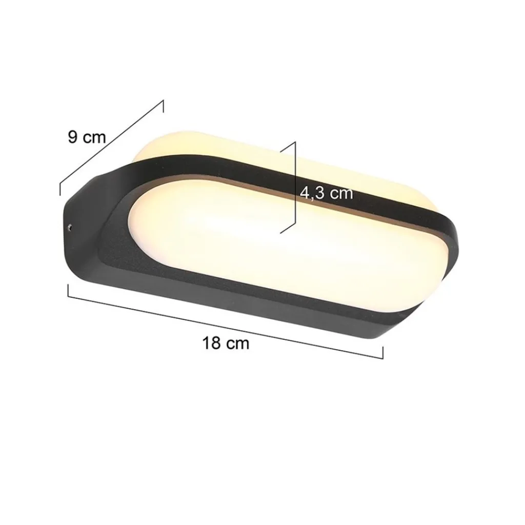 Aluminium buitenlamp zwart inclusief LED>Straluma Best