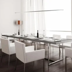 Aluminium LED hanglamp nikkel mat inclusief dimmer><noscript><img width=