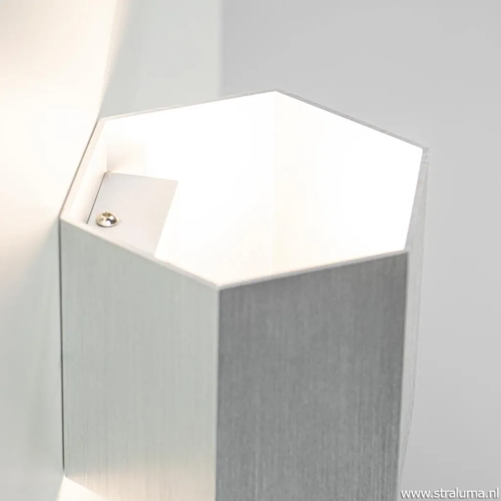 Aluminium wandlamp 6-hoek up+down>Straluma Sale