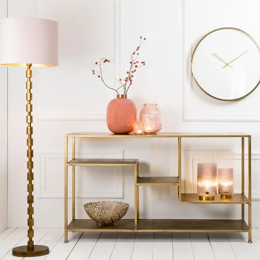Antiek bronzen vloerlamp Malinda exclusief kap>Straluma Fashion