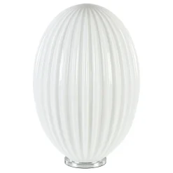 Art Deco tafellamp chroom met opaal glazen kap>Straluma Clearance