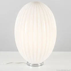 Art Deco tafellamp chroom met opaal glazen kap>Straluma Clearance