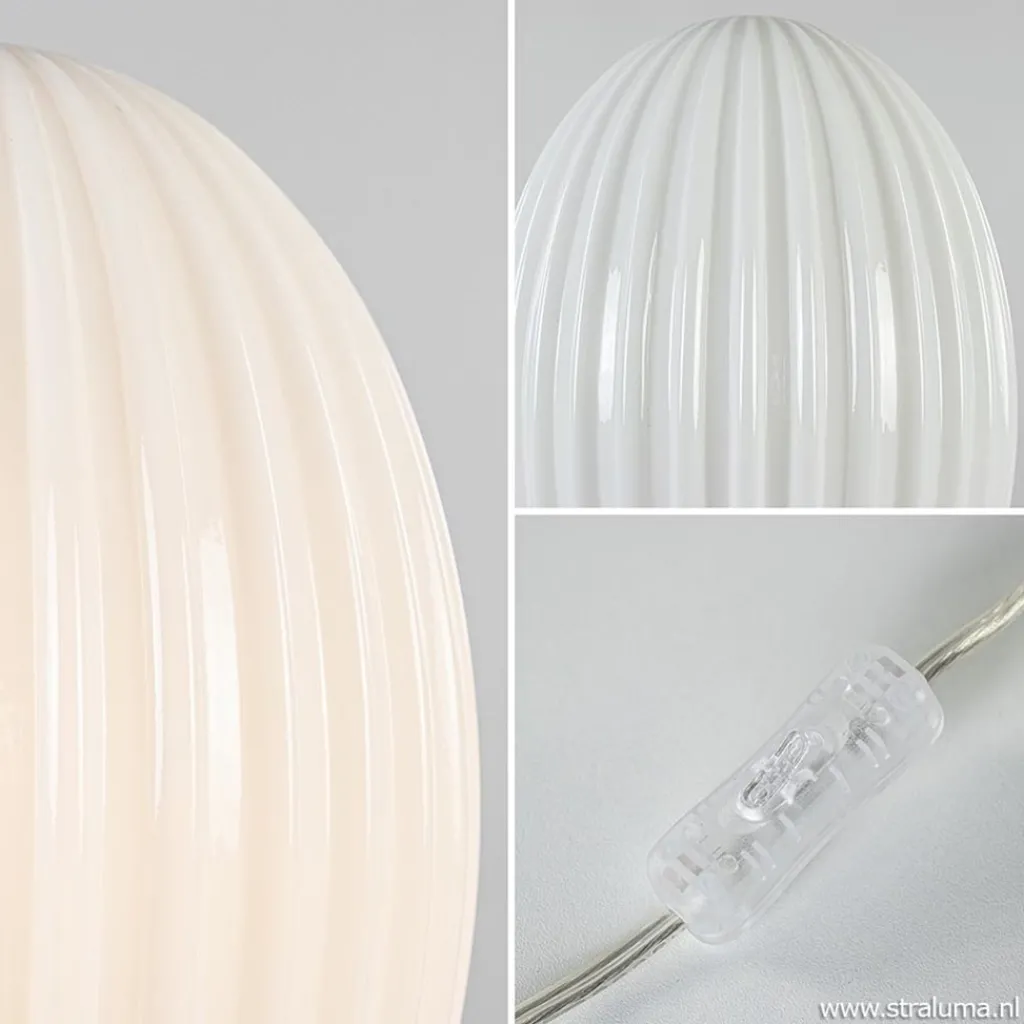 Art Deco tafellamp chroom met opaal glazen kap>Straluma Clearance
