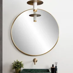 Badkamer hanglamp GU10 spot cilinder wit/brons><noscript><img width=