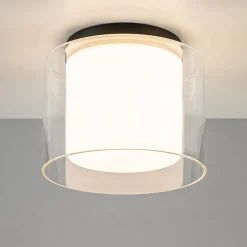 Badkamer plafondlamp helder met opaal glas IP44>Straluma Sale