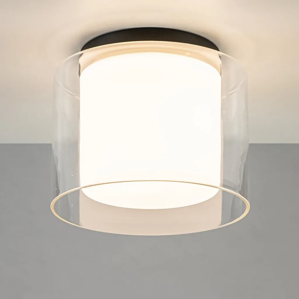 Badkamer plafondlamp helder met opaal glas IP44>Straluma Sale