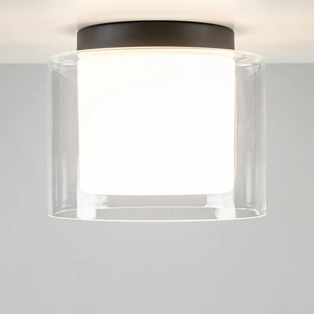 Badkamer plafondlamp helder met opaal glas IP44>Straluma Sale