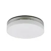 Badkamer plafonnière staal met wit glas>Straluma Flash Sale