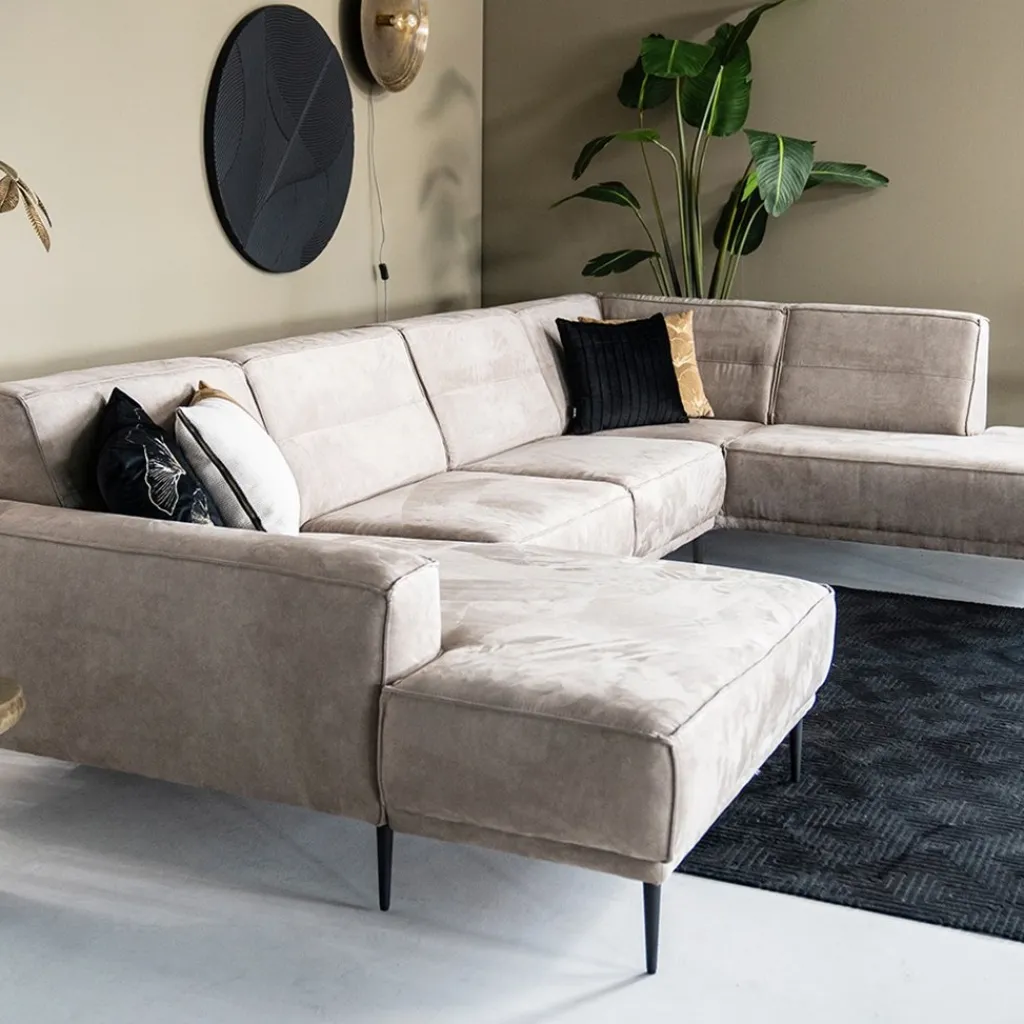 Bank Sef U-opstelling taupe>Straluma Cheap