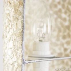 Beach wandlamp goud capiz schelpen><noscript><img width=
