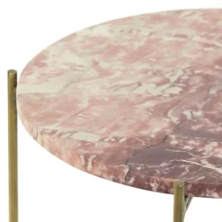 Bijzettafel Delon set van 2 marrmer roze/goud><noscript><img width=