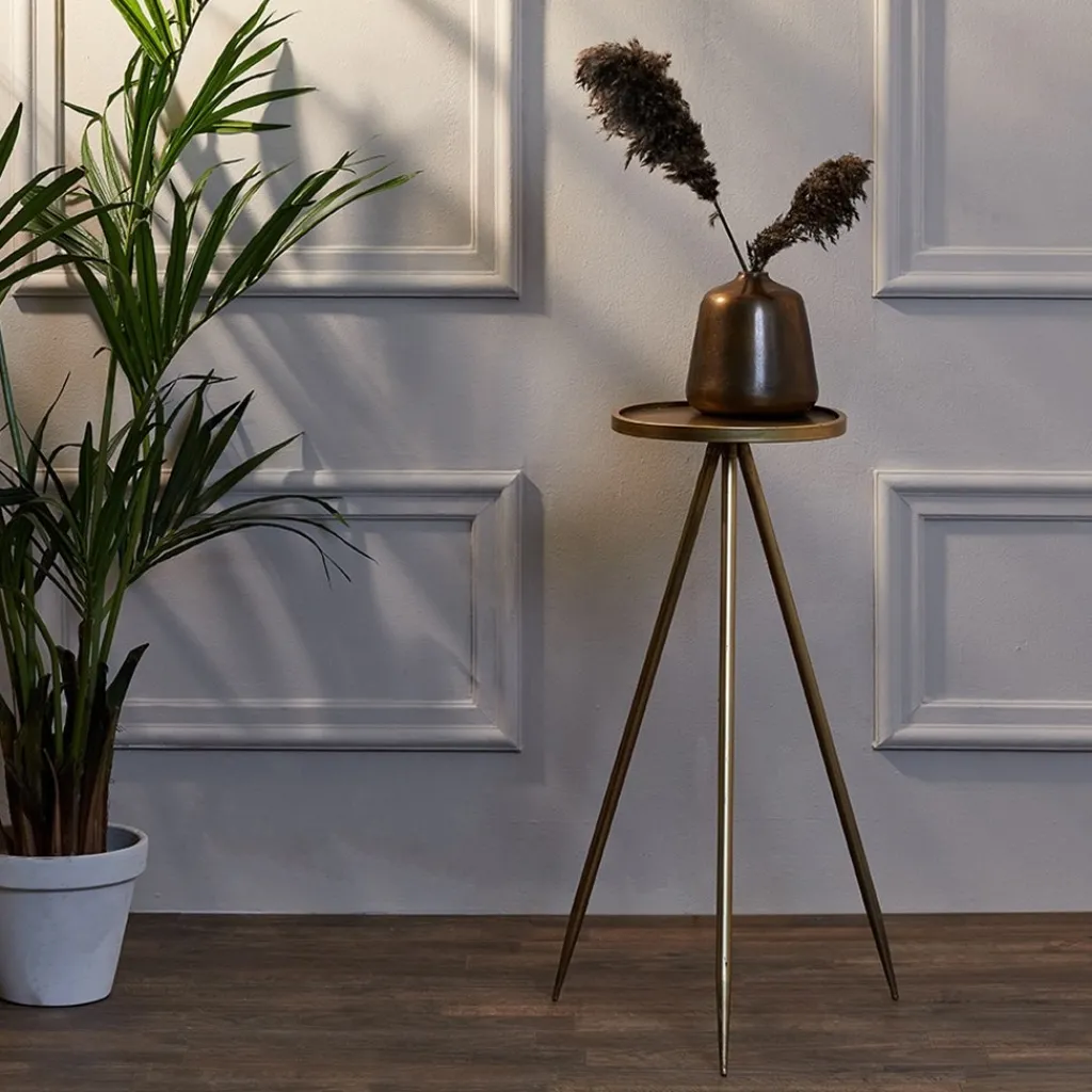 Bijzettafel Envira antiek goud Ø30x80.5 cm>Straluma Hot