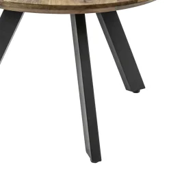 Bijzettafel rond mangohout met zwart staal 60 cm><noscript><img width=