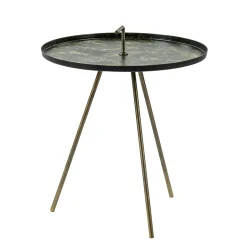 Bijzettafel Saphire groen met brons 45 cm>Straluma Flash Sale