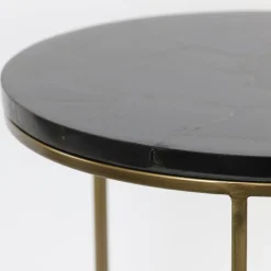 Bijzettafel Sobrina set van 2 zwart/antiek brons><noscript><img width=