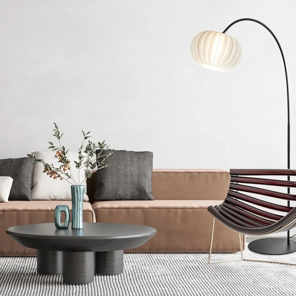 Booglamp Arena zwart/kap wit>Straluma Outlet