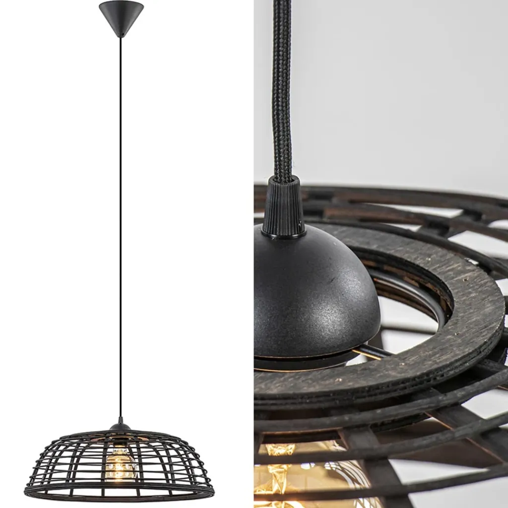 Botanisch landelijke hanglamp zwart>Straluma Best