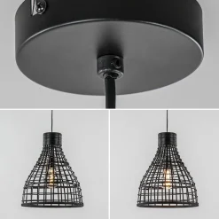 Botanische hanglamp Puerto rotan mat zwart><noscript><img width=