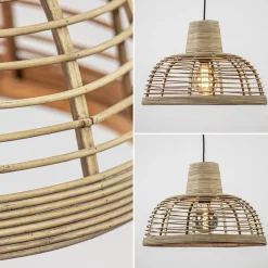 Botanische hanglamp rotan met mat zwart><noscript><img width=