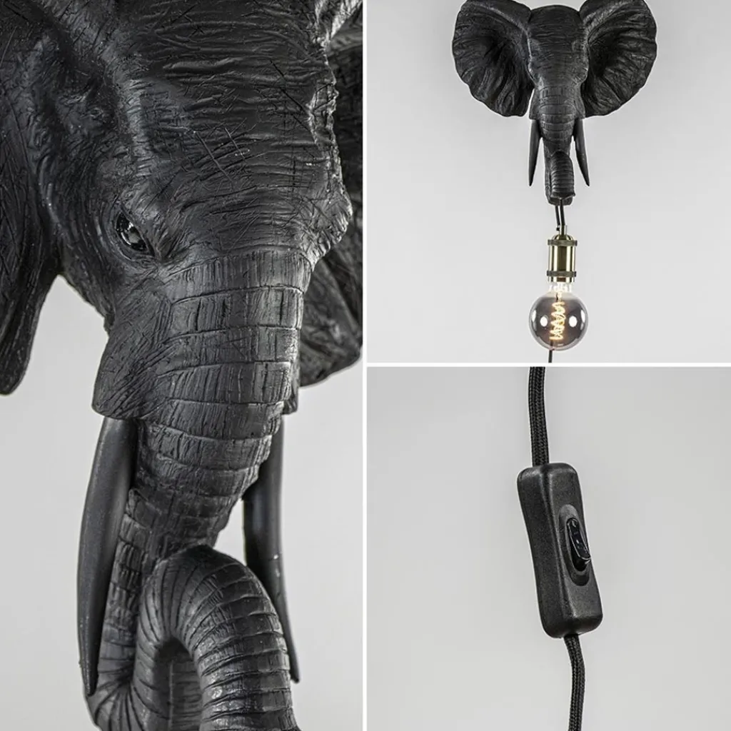 Botanische wandlamp Elephant mat zwart>Straluma Clearance