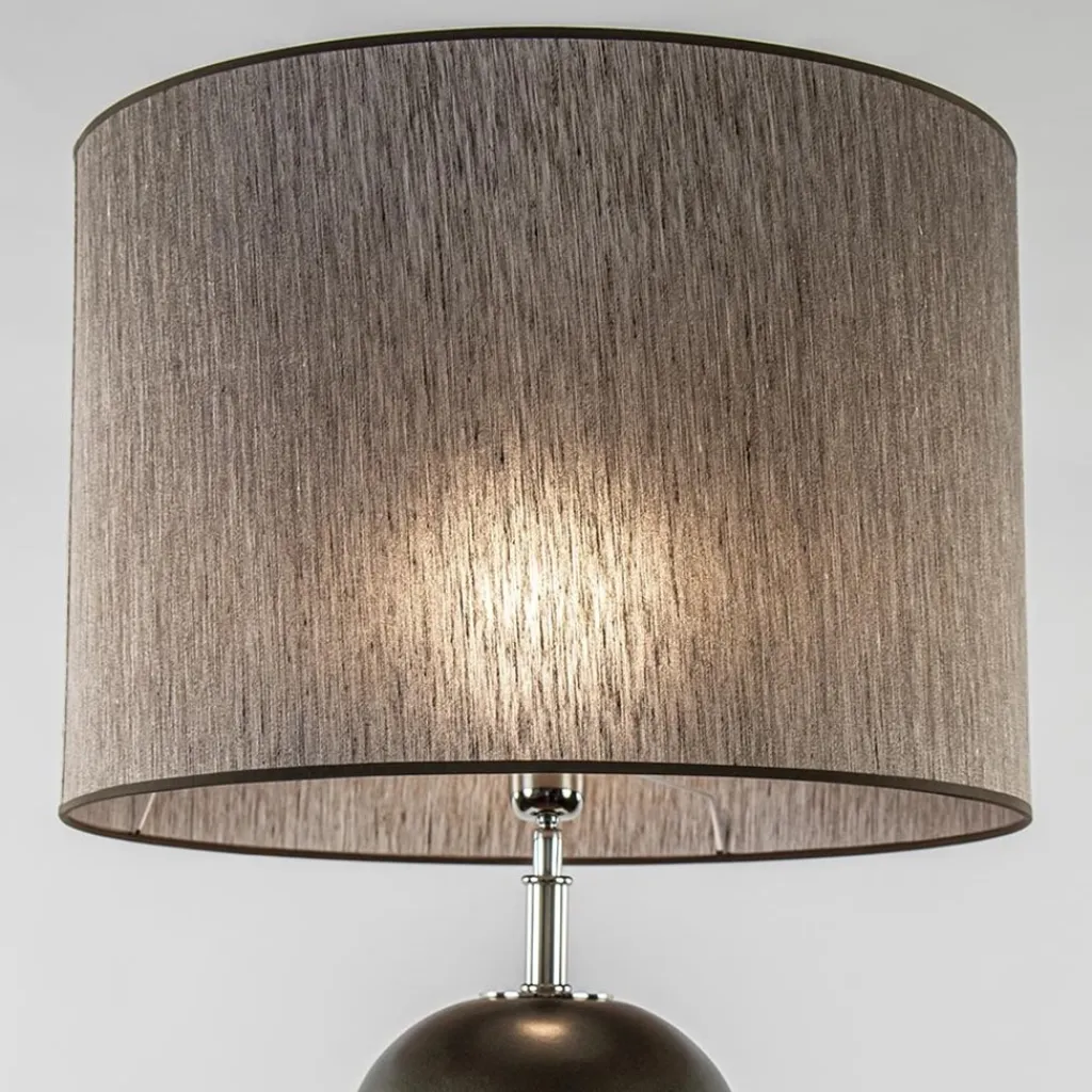 Brons/bruine vloerlamp inclusief ronde kap 50 cm>Straluma Shop