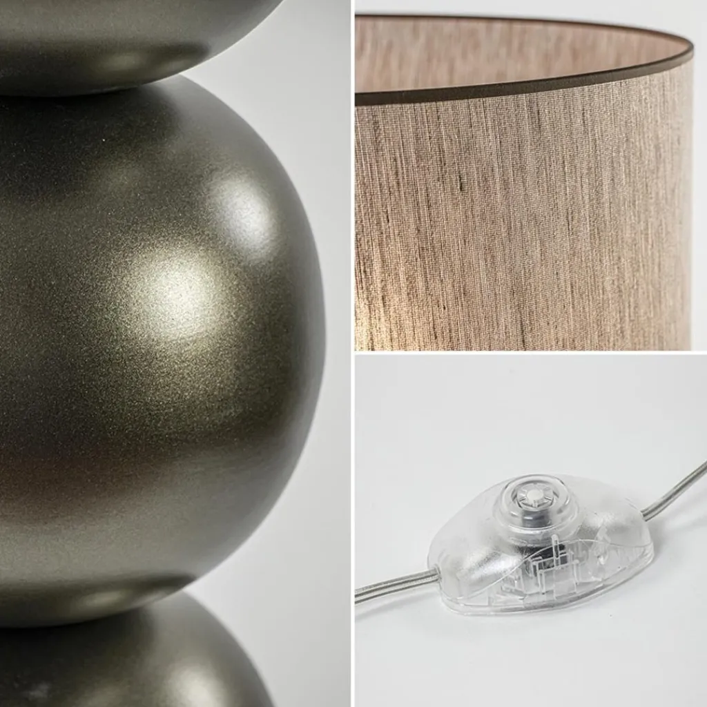 Brons/bruine vloerlamp inclusief ronde kap 50 cm>Straluma Shop