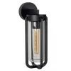 Buiten wandlamp zwart met helder glas IP65>Straluma Discount