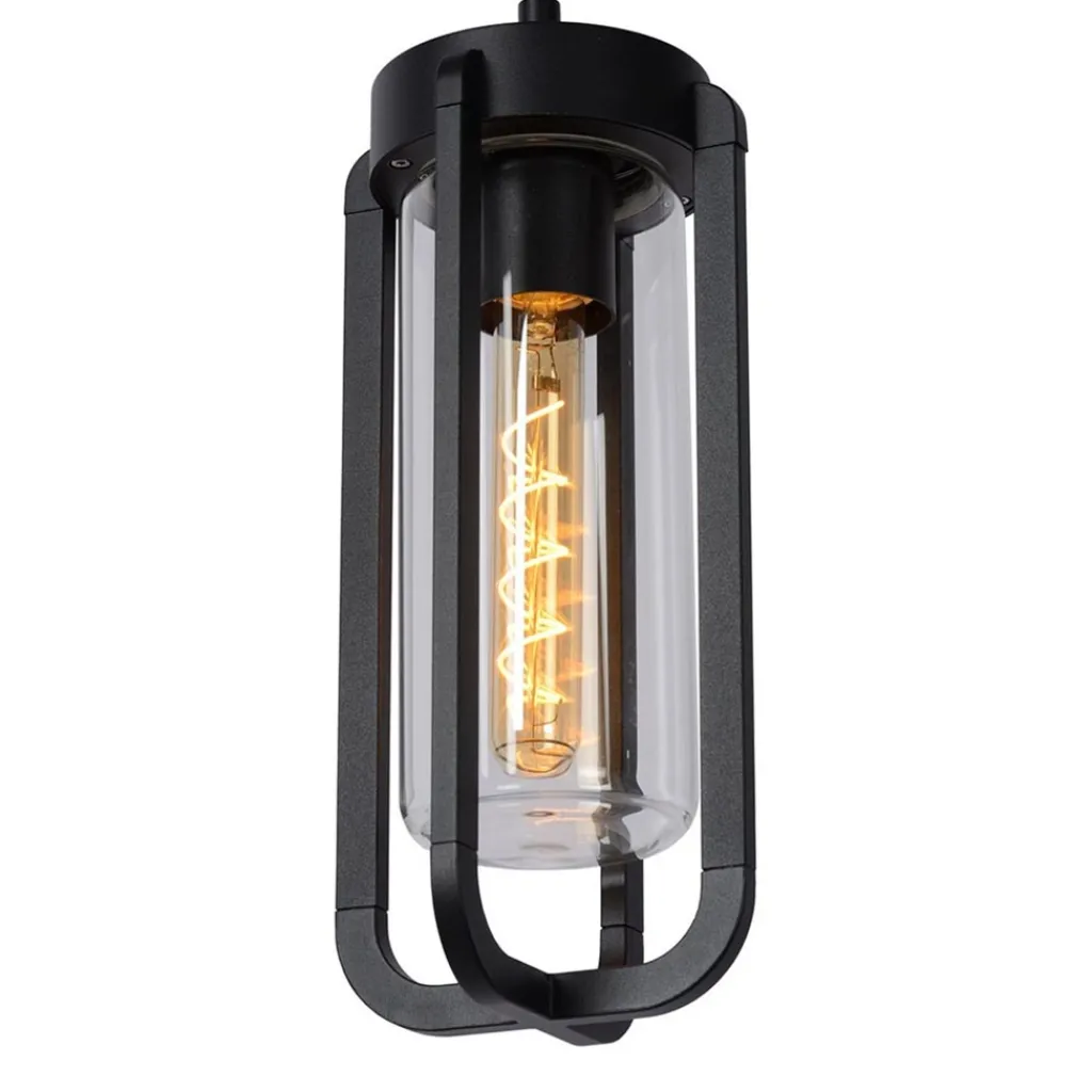 Buitenlamp hang zwart met glazen kap IP44>Straluma Best