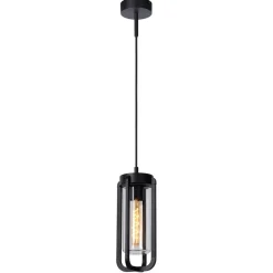 Buitenlamp hang zwart met glazen kap IP44>Straluma Best