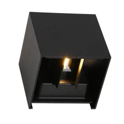 Buitenlamp Logan zwart + sch.sensor IP54>Straluma Hot