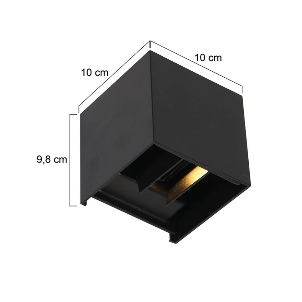 Buitenlamp Logan zwart + sch.sensor IP54>Straluma Hot