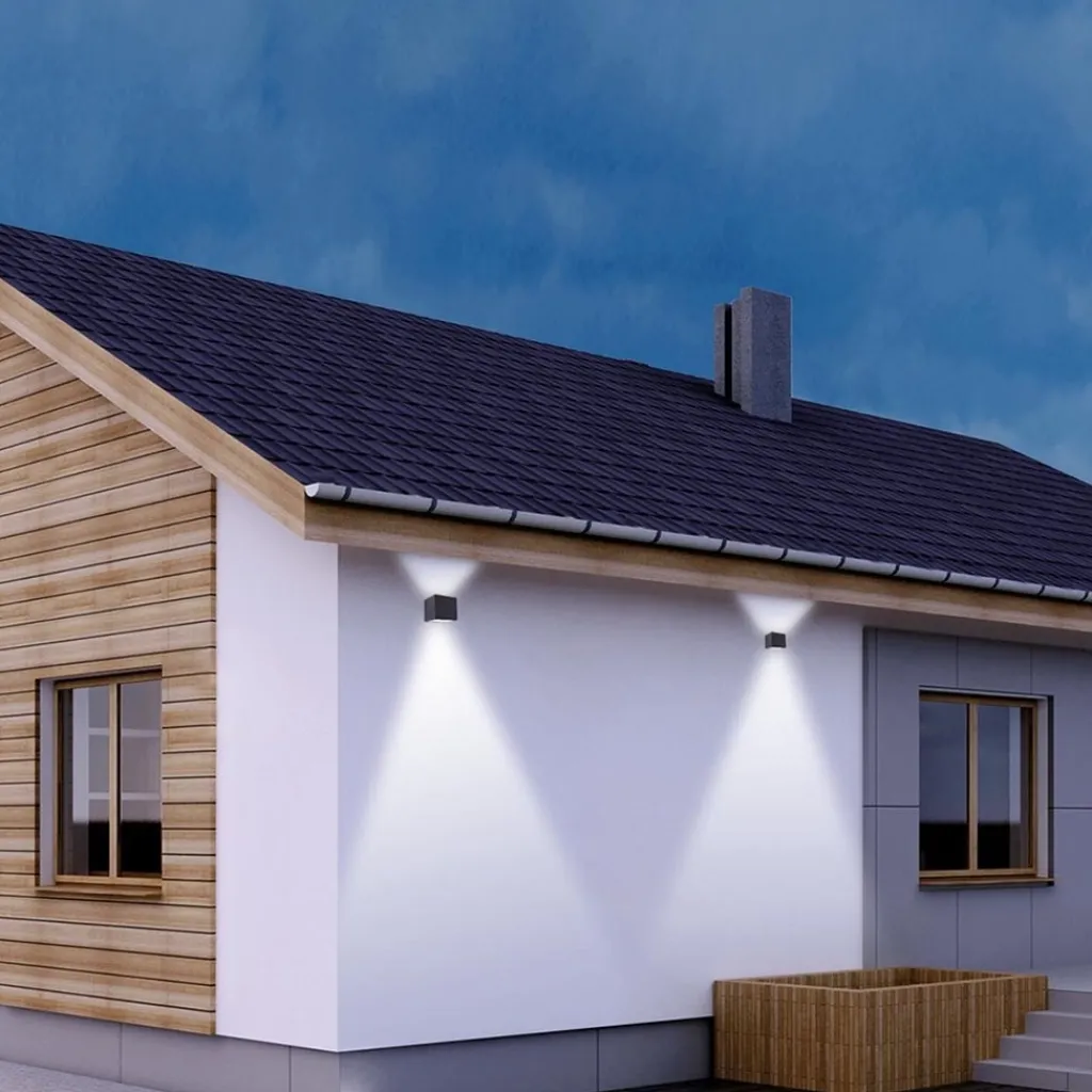 Buitenlamp Logan zwart + sch.sensor IP54>Straluma Hot
