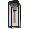Buitenlamp plafond zwart met goud IP54>Straluma Best