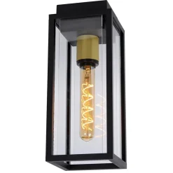 Buitenlamp plafond zwart met goud IP54>Straluma Best