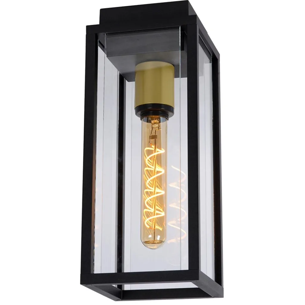 Buitenlamp plafond zwart met goud IP54>Straluma Best