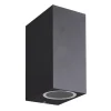 Buitenlamp rechthoek zwart up+down gu10 IP54>Straluma Fashion