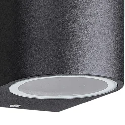 Buitenlamp up+down zwart afgerond IP54><noscript><img width=