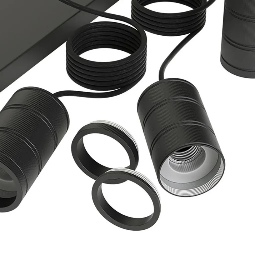 Calex multipendel 3-lichts balk E27 pendels zwart>Straluma Discount
