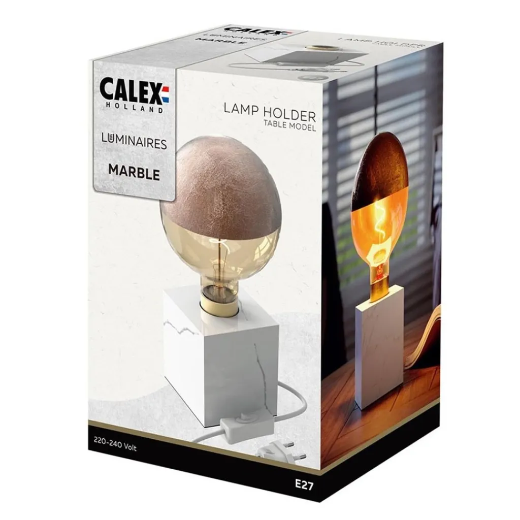 Calex tafelarmatuur wit/marmer>Straluma Outlet