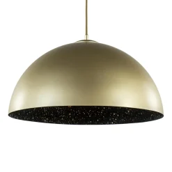 Chique hanglamp mat goud met zwarte binnenzijde>Straluma Discount