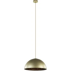 Chique hanglamp mat goud met zwarte binnenzijde>Straluma Discount