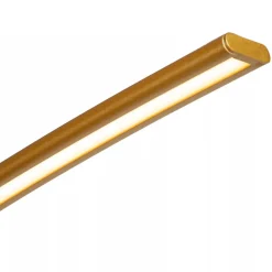Chique LED vloerlamp goud met zwart marmer><noscript><img width=