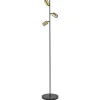 Chique staande lamp mat zwart met gouden spots>Straluma Best