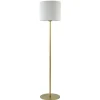 Chique vloerlamp mat goud met mat witte glazen kap>Straluma Shop