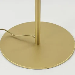Chique vloerlamp mat goud met mat witte glazen kap><noscript><img width=