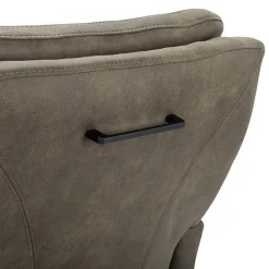 Comfortabele armstoel olijf groen met wieltjes en handgreep><noscript><img width=
