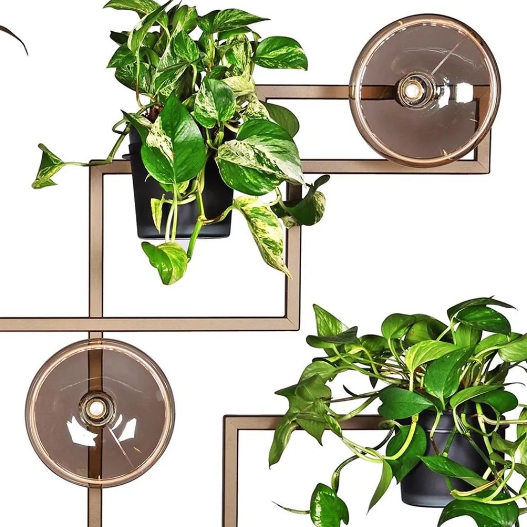 Decoratief metalen wandrek inclusief potten>Straluma Fashion