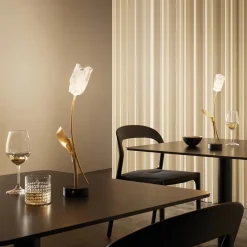 Decoratieve LED tafellamp Tullip zwart/goud dimbaar><noscript><img width=